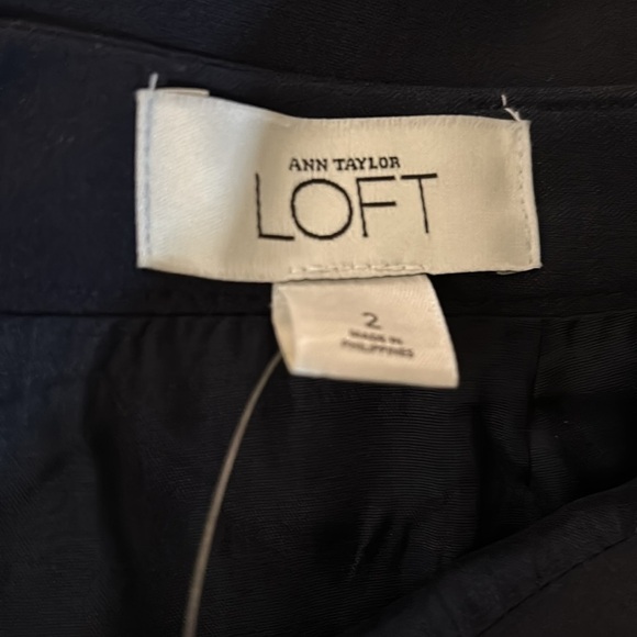 NEW LOFT navy blue mini skirt lined classic pencil size 2 - Picture 3 of 4